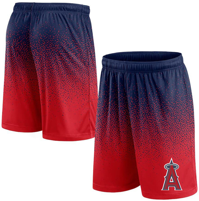 Men's Los Angeles Angels Navy/Red Ombre Shorts
